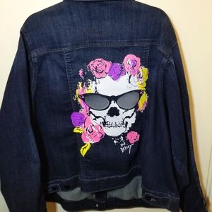 Skeleton denim jacket [Torrid x Betsey Johnson]